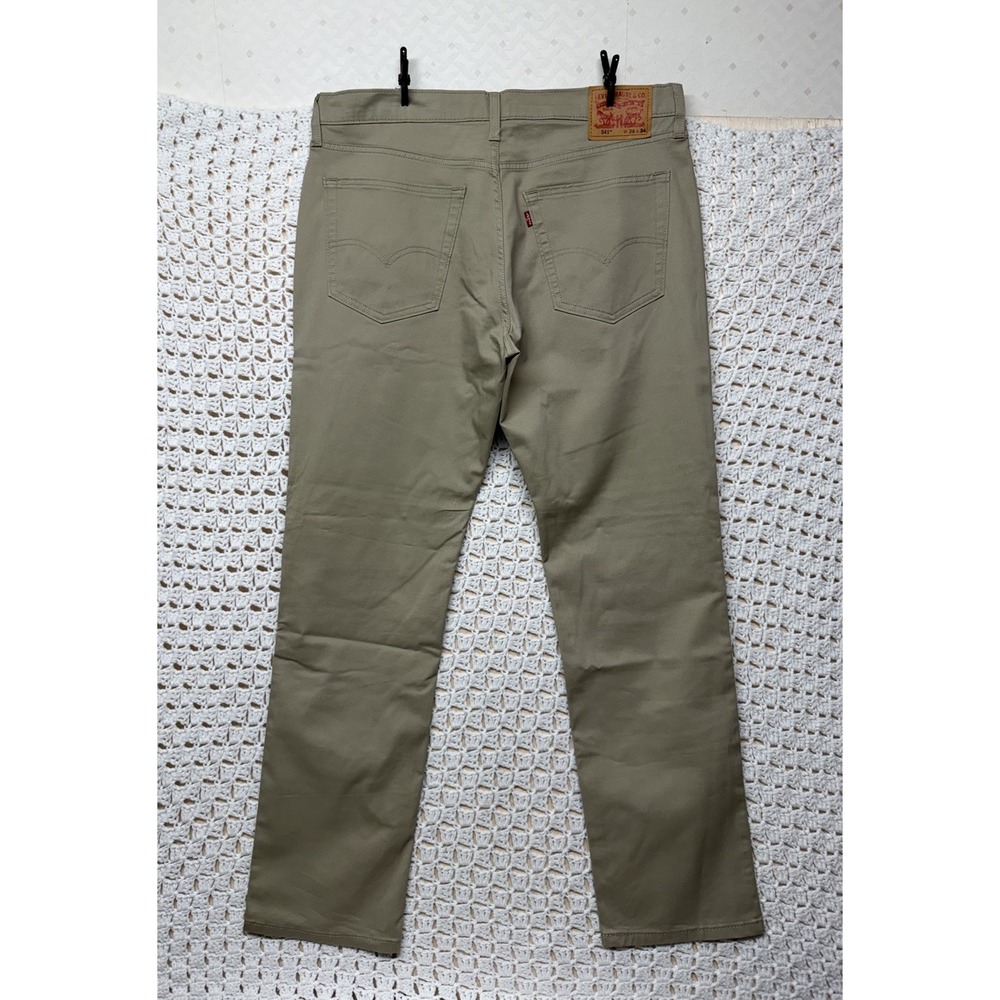 Levi's 514 Pants Jeans Mens 36x34 Fits 37x32 Tan Khaki Stretch Mid Rise Straight